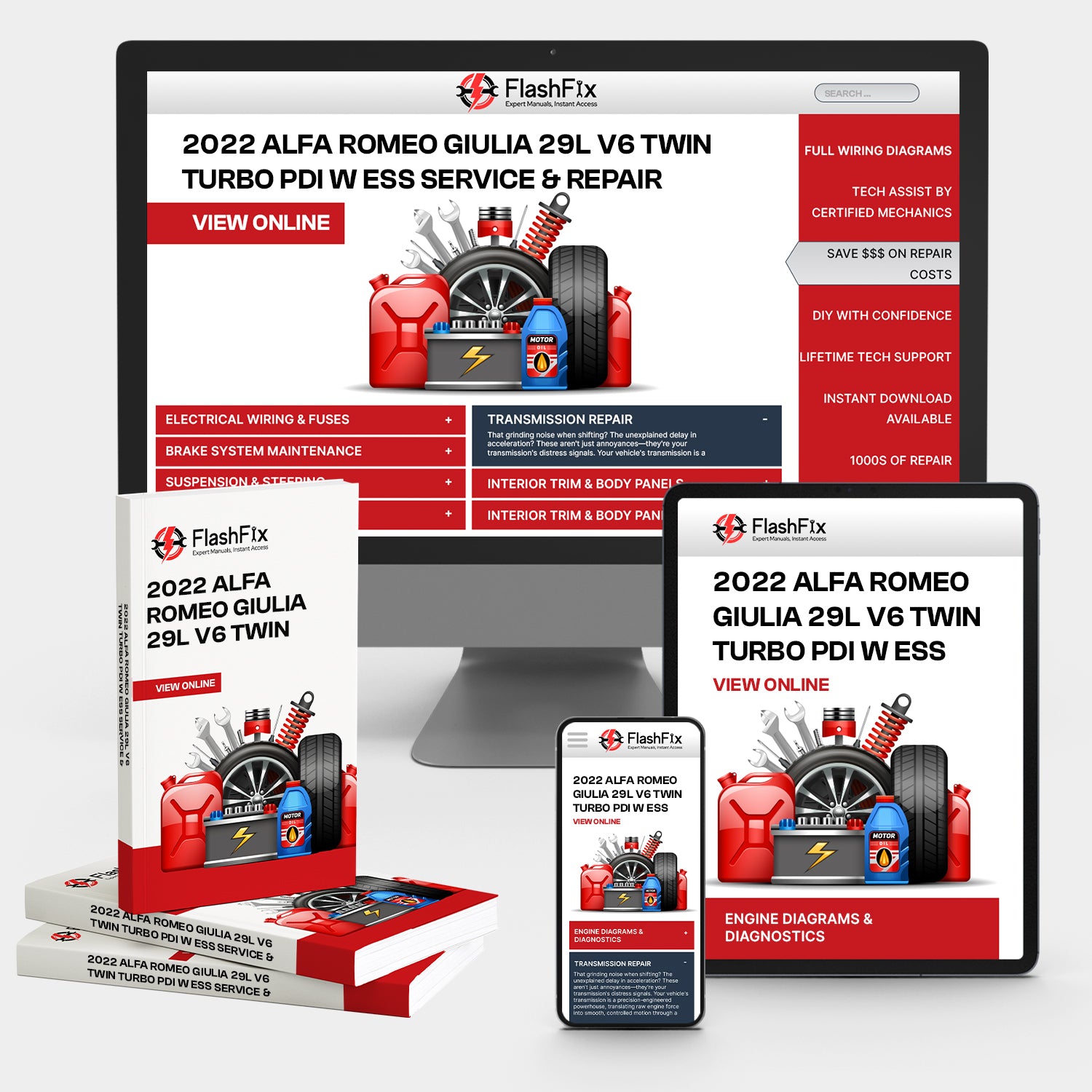 2022 Alfa Romeo GIULIA 29l v6 twin turbo pdi w ess Service & Repair Manual