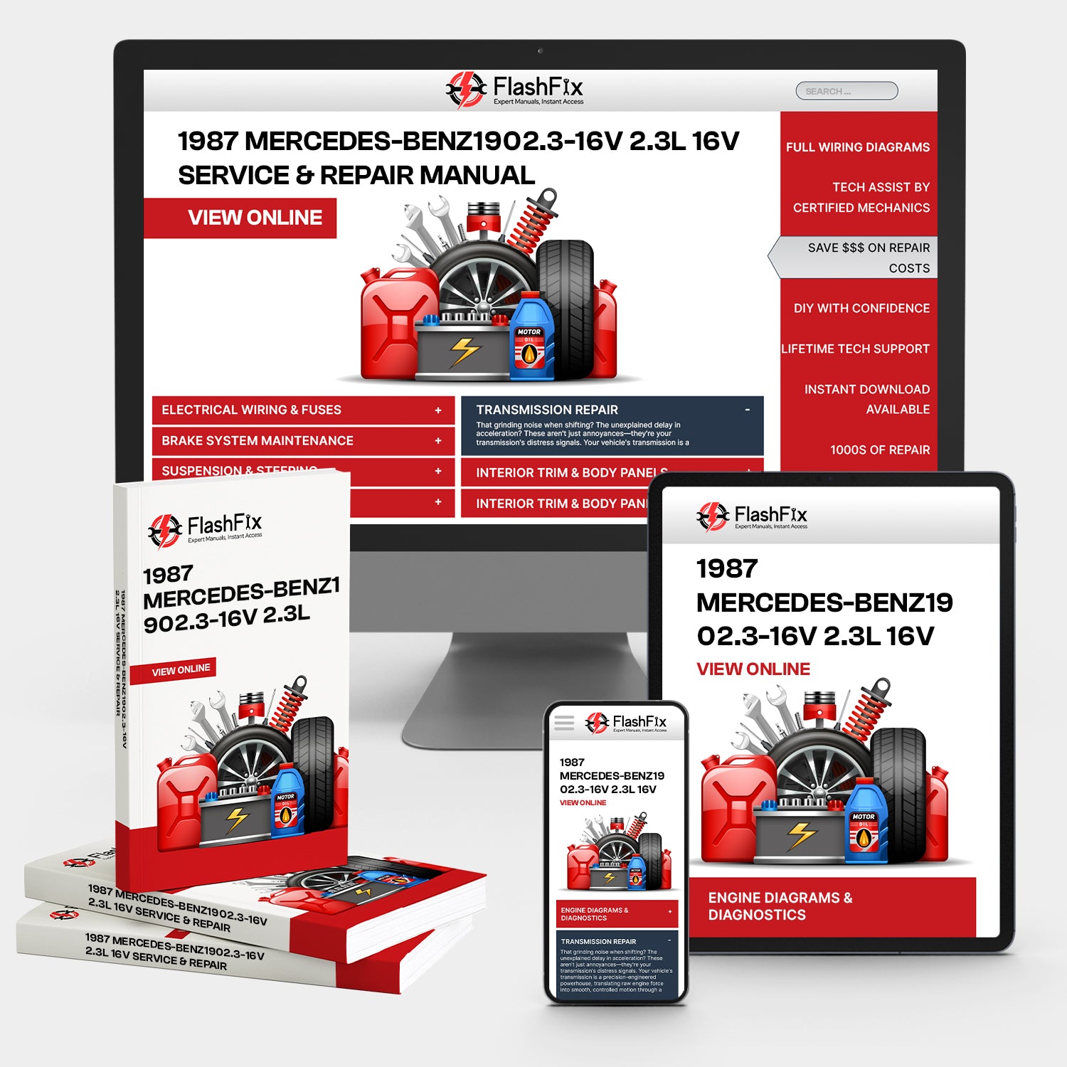 1987 Mercedes-Benz 1902.3-16V 2.3L 16V Service & Repair Manual