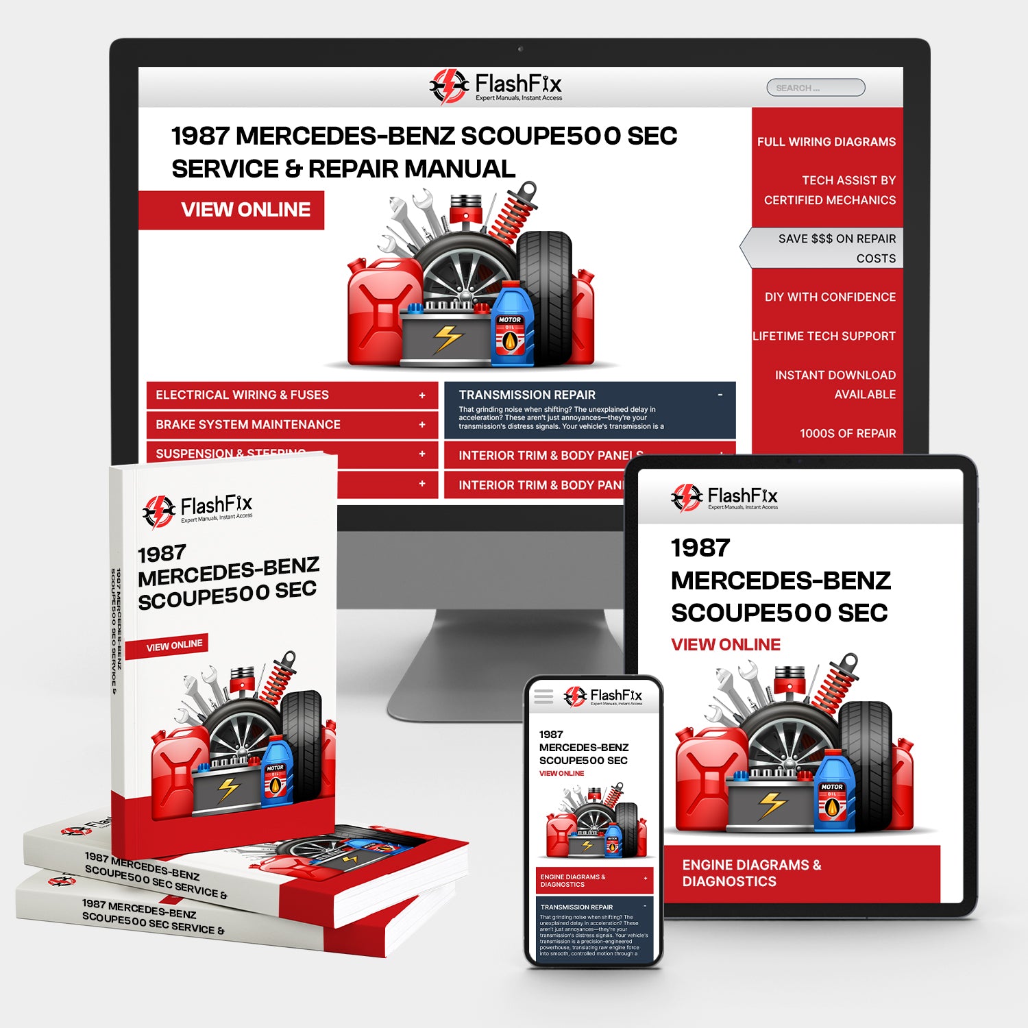 1987 Mercedes-Benz SCoupe 500 SEC Service & Repair Manual