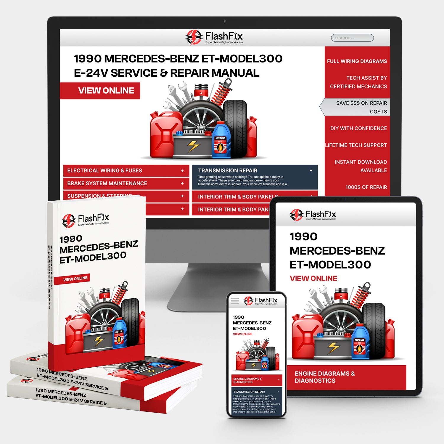 1990 Mercedes-Benz ET-Model 300 E-24V Service & Repair Manual