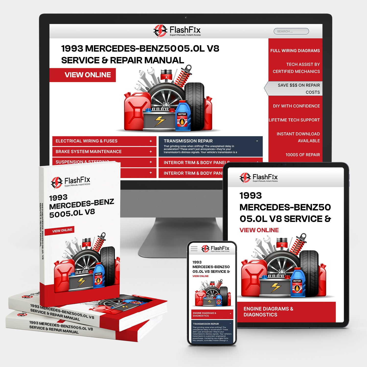 1993 Mercedes-Benz 5005.0L V8 Service & Repair Manual