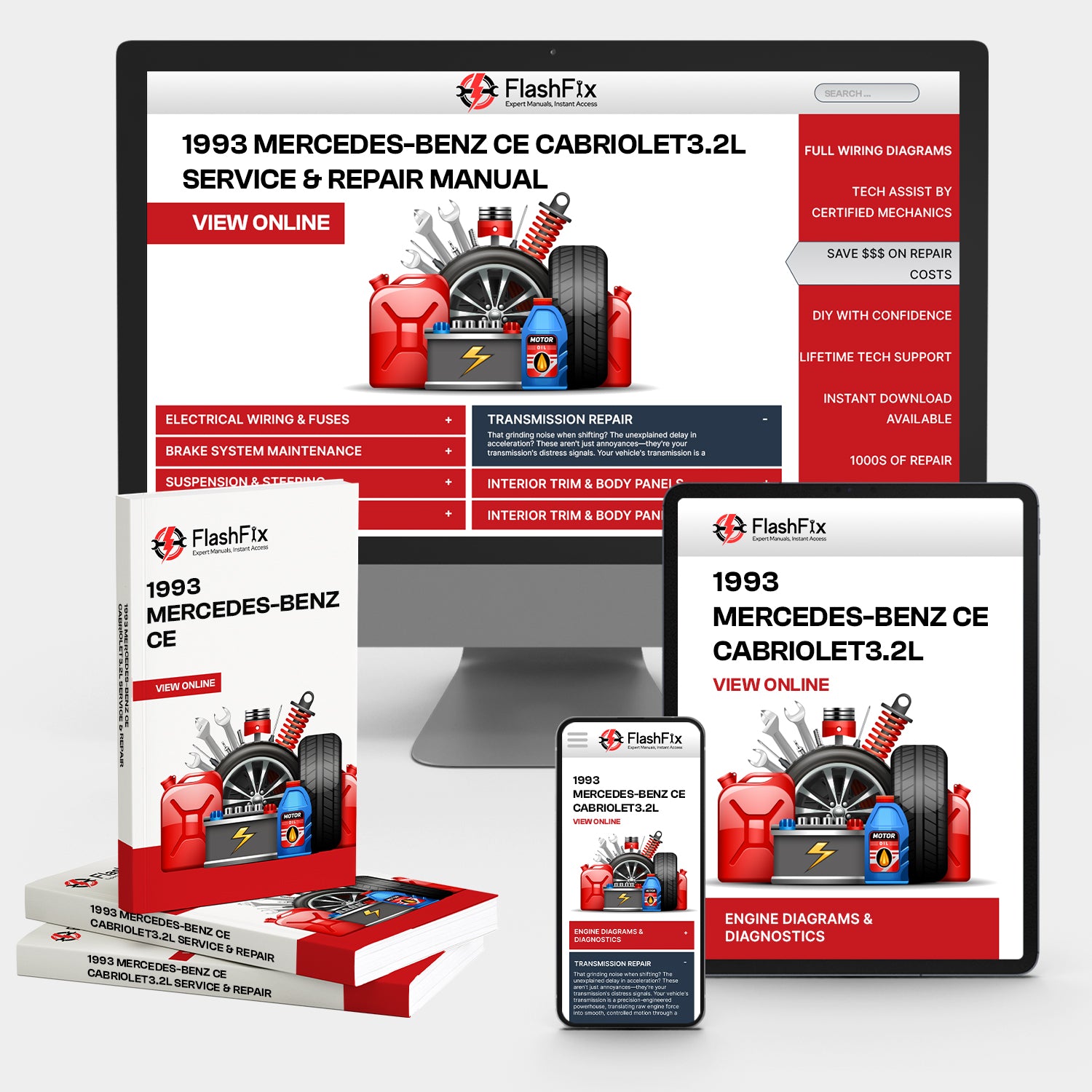 1993 Mercedes-Benz CE Cabriolet 3.2L Service & Repair Manual