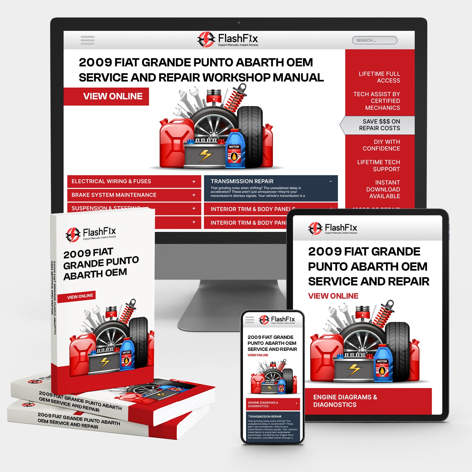 2009 FIAT Grande Punto Abarth OEM Service and Repair Workshop Manual