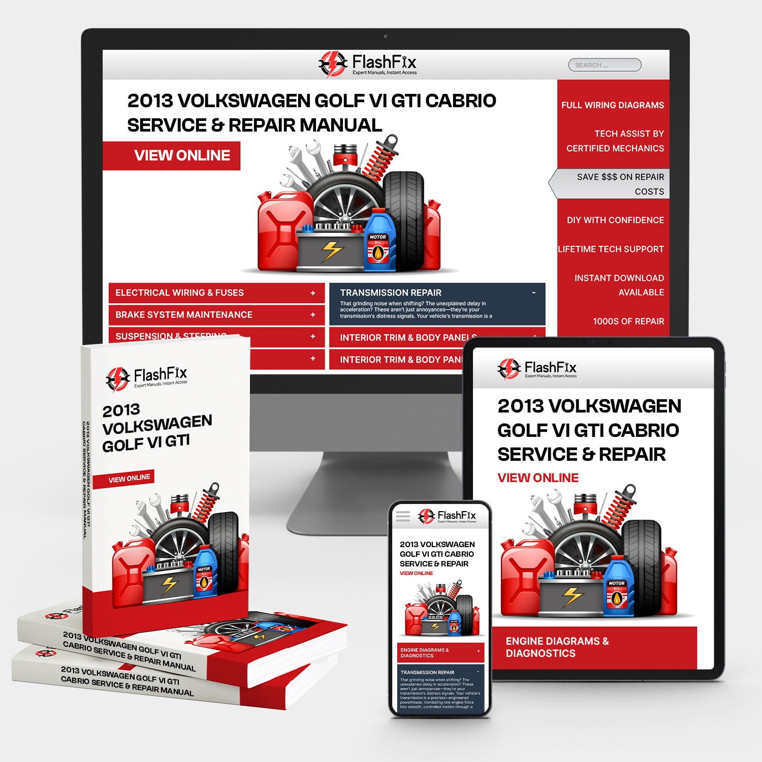 2013 Volkswagen Golf VI GTI Cabrio Service & Repair Manual