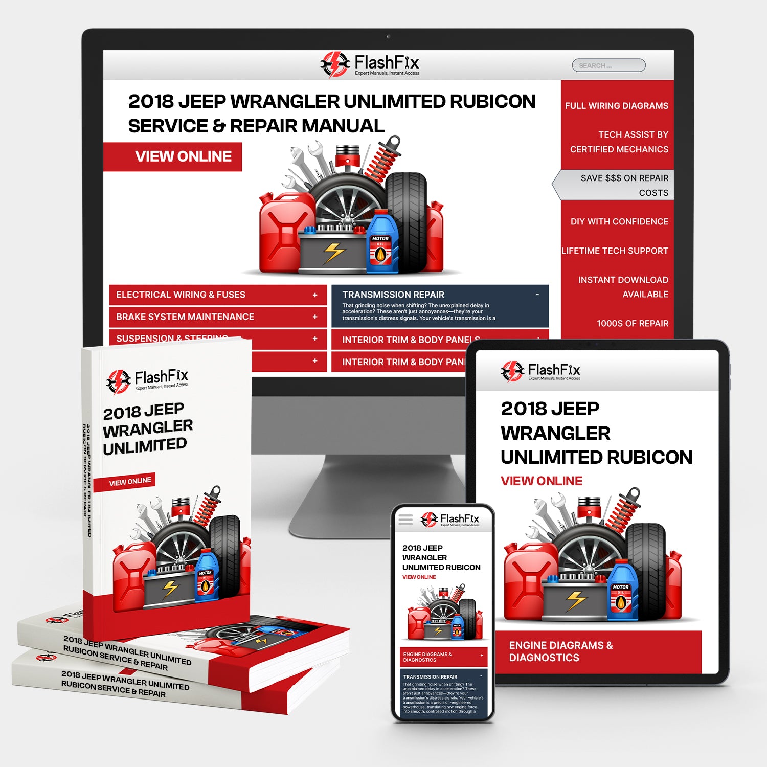2018 Jeep Wrangler Unlimited Rubicon Service & Repair Manual